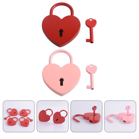OULII 2 Sets Travel Luggage Lock Wishing Lock Zinc Alloy Assorted Color Couple Wishes