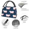 thumbnail image 4 of Yiaed Pig 1 Print Lunch box lunch bag Portable Insulated Lunch Box for Women Men Cooler Tote Bag with Front Pocket for Work Picnic Travel, 4 of 6