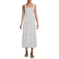 thumbnail image 2 of Beach Lunch Lounge Women’s Smocked Printed Midi Dress, 2 of 5