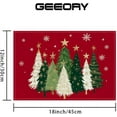 thumbnail image 6 of mubwai Christmas Placemats 12x18 Inch Set of 4, Xmas Trees Snowflakes Winter Seasonal Holiday Farmhouse Kitchen Dining Table Decoration for Indoor Outdoor Dinner Party Décor (Red) GP125-18, 6 of 7