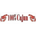 thumbnail image 2 of 10in x 3in 100% Cajun Bumper Sticker, 2 of 2
