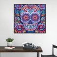 thumbnail image 4 of Pintura de diamante con forma especial de calavera de colores, decoración de punto de cruz artesanal (DZ2007), 4 of 10