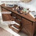 thumbnail image 5 of OKD 60" Farmhouse Dresser Chests for Bedroom with 4 Drawers & Sliding Barn Doors, Rustic Dresser TV Stand, Reclaimed Barnwood, 5 of 5