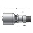 thumbnail image 5 of Gates 8G-8MIX BELTS & HOSES Sae Male Inverted Swivel Megacrimp, 5 of 6