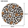 thumbnail image 6 of Brown Footballs with Leopard Spots Pattern Round Tablecloth 60"x60",Wrinkle Wipeable Table Cloth for Kitchen Dining Room Picnic Patio Party, 6 of 6