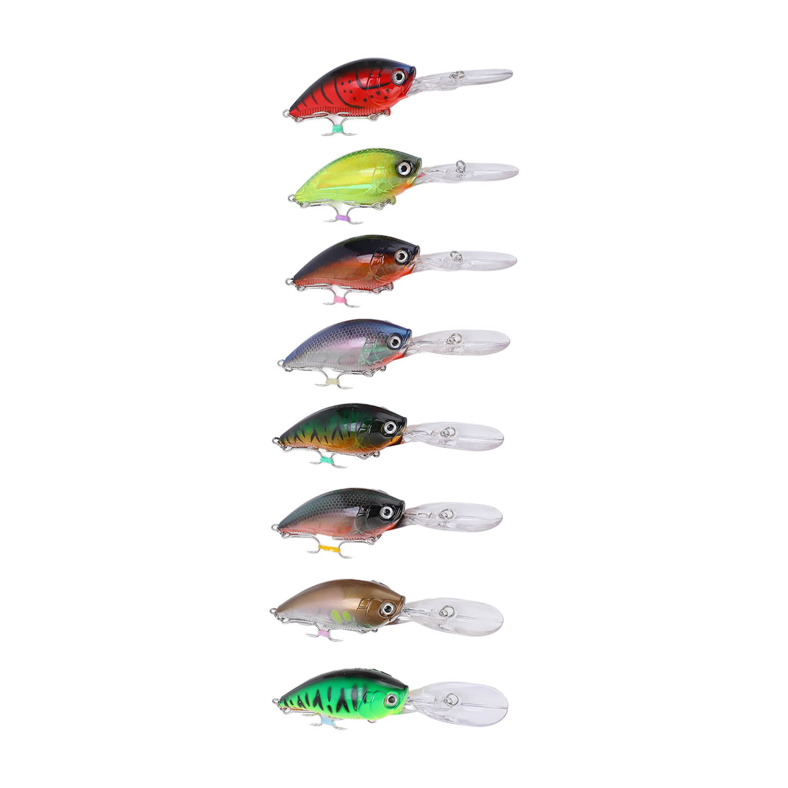 Hard Fishing Lures Poppers Crank Bait Rattles 12cm 11g 5 Pack 