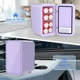 thumbnail image 6 of Mini Fridge, 6 Liter/8 Can 110V AC/DC Portable Thermoelectric Cooler Refrigerators for Bedroom, Personal Skin Care Fridge for Cosmetics, Drink, Milk, Office, Dorm Room and Car, White, 6 of 9
