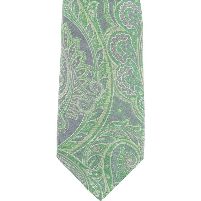 Geoffrey Beene Mens Paisley Self-tied Necktie, Verde, Clásico (57 a 59 pulg.)
