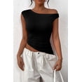 thumbnail image 3 of Remera PRETTYGARDEN Verano 2025 Negra Grande Asimétrica, 3 of 8