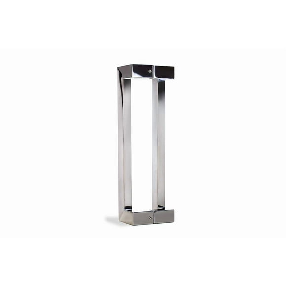 12" Length Double-Sided Stainless Steel Front Door Handle Chrome Mirror Polished Finish, Modern Door Handle Pull for Interior Exterior Glass Wood Fiberglass Metal Home Commercial Doors, Rectangle Bar