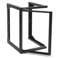 thumbnail image 3 of NavePoint 15U Server Rack with Swing Gate - 15U Wall Mount Rack for 19 Inch IT Equipment Open Frame Rack – Network Rack Wall Mount for AV & Server Equipment 24” Deep 15U Rack, Black, 3 of 6