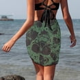 thumbnail image 4 of Womens Sarong Bikini Swimsuit Cover Up - Ladies Beach Bathing Suits Wrap - Skully - XL, 4 of 5