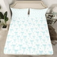 thumbnail image 2 of Castle Fairy Kawaii Bowknot 4pcs Bed Sheets,Cartoon Flower King Sheets,Blue White Super Cozy Sheet Set,Microfiber Floral Bedroom Decor, 2 of 7