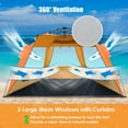 thumbnail image 6 of Costway Easy Pop Up 100'' x 50'' Beach Tent, Orange, 6 of 12