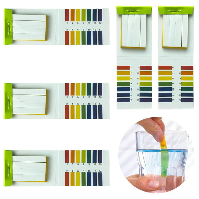Tiras reactivas de pH, 5 paquetes de 360 tiras reactivas de pH 1-14, adecuadas para orina, saliva, agua potable, piscinas, hidroterapia, jabón, peceras y líquidos.