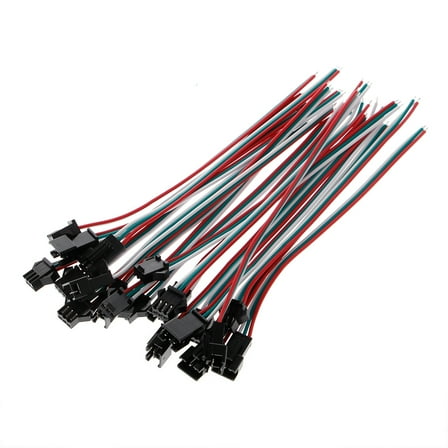 lixuesong 10 Pairs 3 Pin Male Female Plug Connector Cable For WS2812B