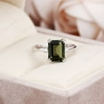 thumbnail image 3 of 7*9mm Emerald Cut Green Tourmaline Ring,Diamond Ring, Dainty Ring Natuaral Tourmaline Ring Wedding Ring Gift For Women, 3 of 3