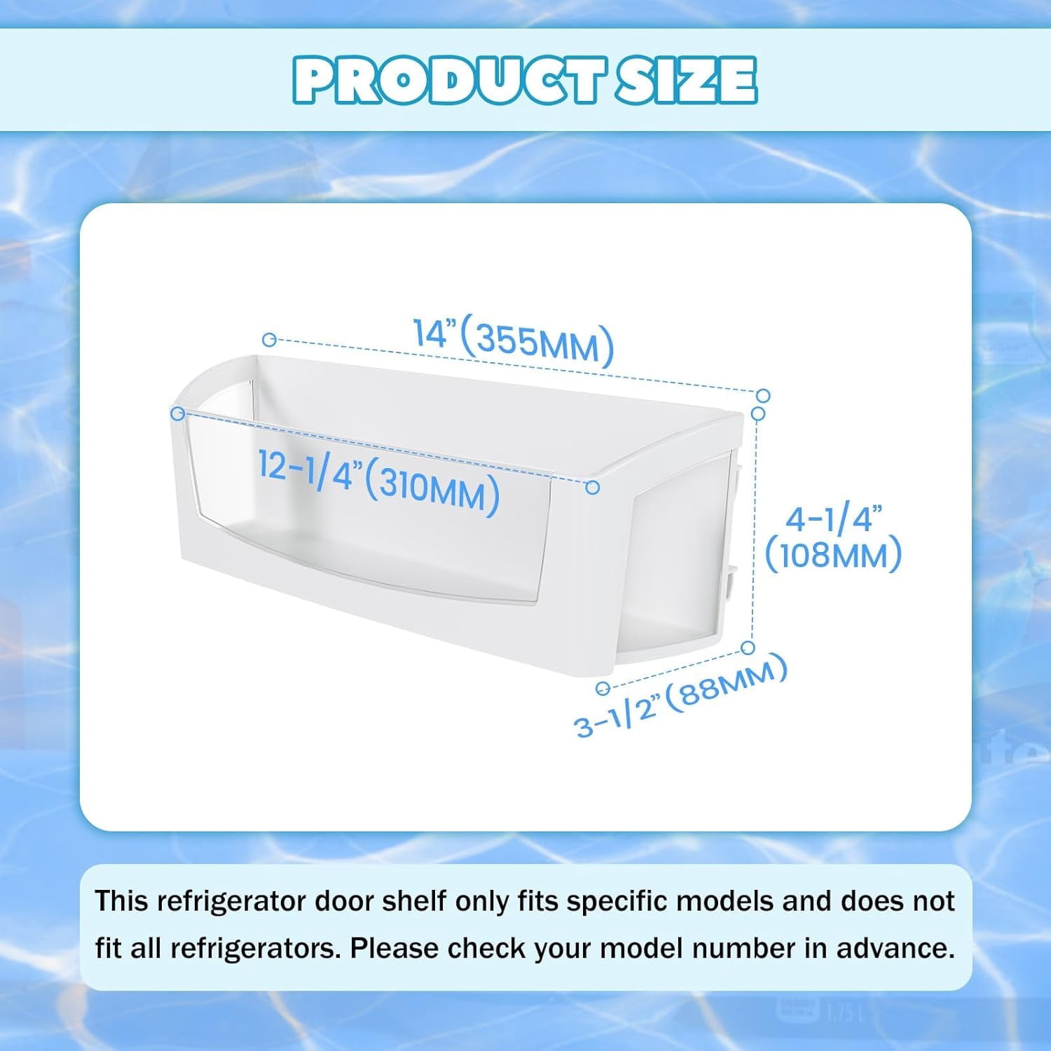UPGRADED W10212139 WPW10212139 Refrigerator Door Shelf Bin Replacement Compatible with Whirlpool, Maytag, Amana, KitchenAid Refrigerator Parts  Left Door Bin