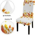 thumbnail image 4 of Fall Maple Chair Slipcover Autumn Leaves Dining Chair Slipcovers Set of 4 Thanksgiving Removable Washable Dining Chairs Covers Spandex Stretch Chair Protector for Kitchen Hotels, 4 of 6