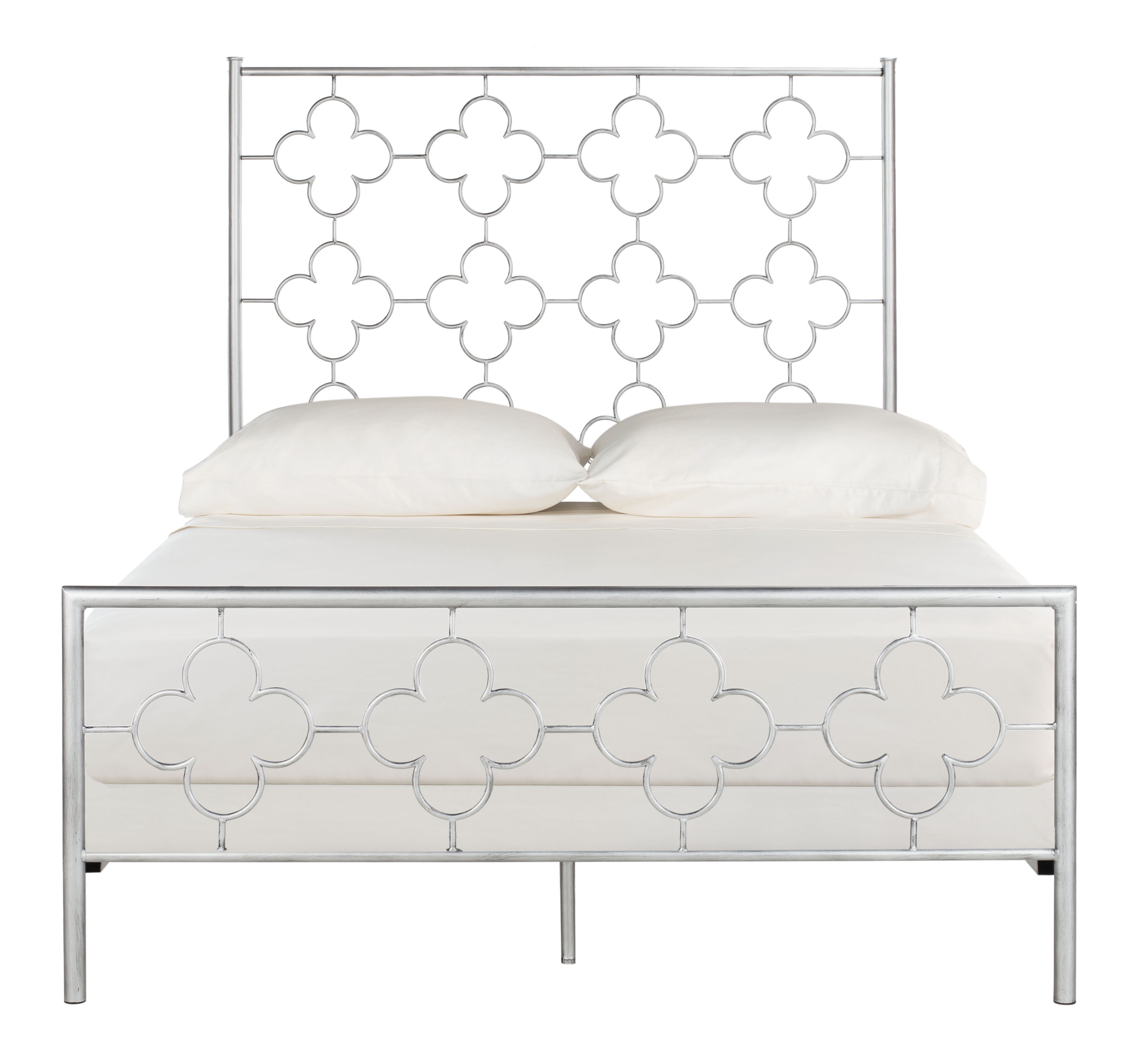 SAFAVIEH Morris Geometric Glam Lattice Metal Headboard Full