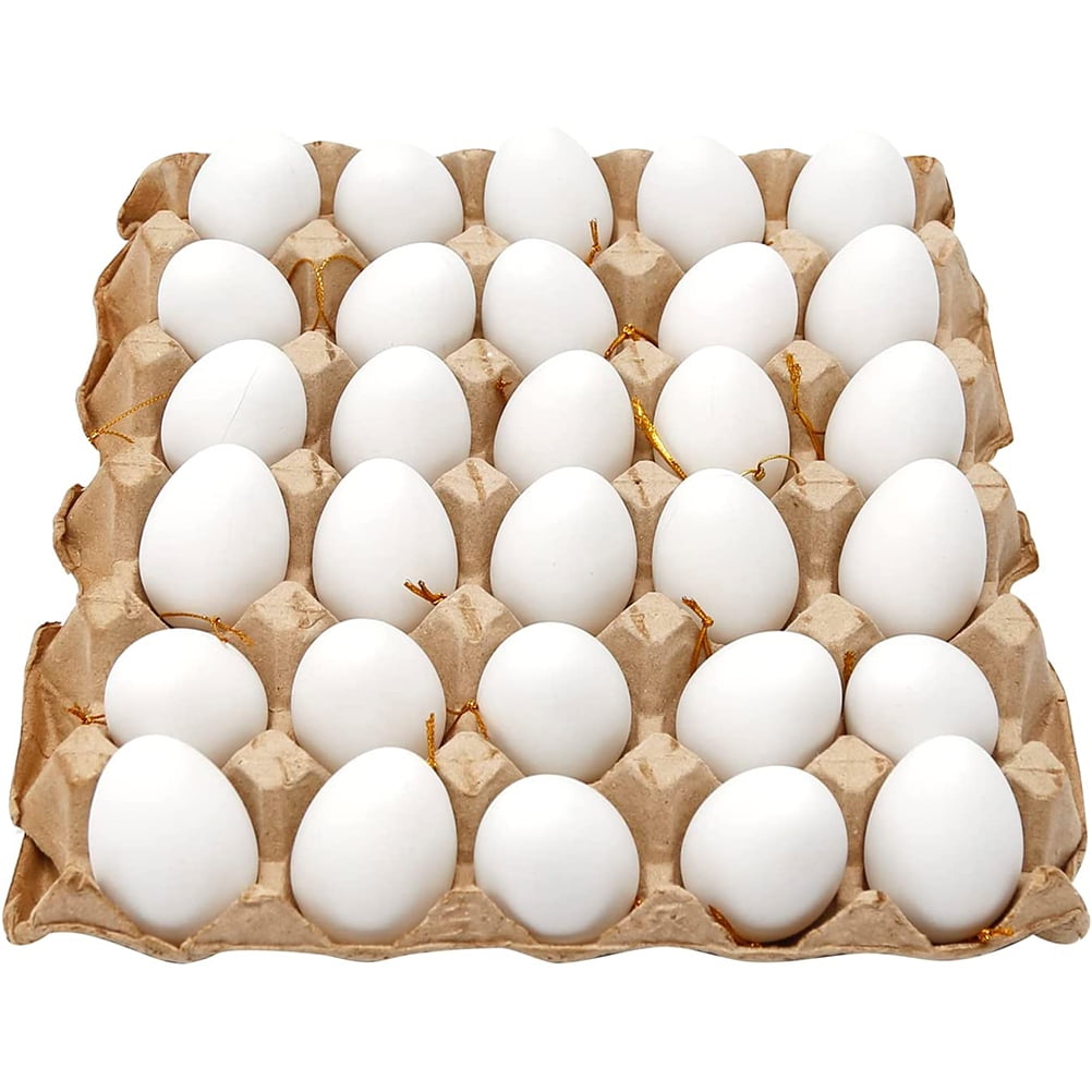 HOMEMAXS 3 Sets  of Unfinished Eggs DIY Easter Eggs Blank Eggs Graffiti Blank Eggs Simulated Easter Eggs Pendants