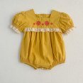 thumbnail image 1 of Ropa de verano para niñas, Body infantil bordado Floral, Top bonito de una pieza para bebés + Bloomer, traje de 2 uds para hermanas, 1 of 6