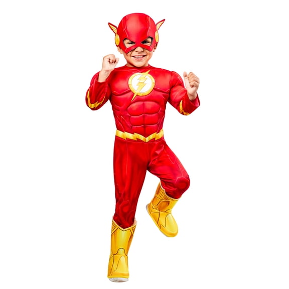 DC Comics The Flash Muscle Chest Costume for Toddlers by Rubies, Boys 2T