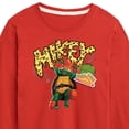 thumbnail image 3 of Teenage Mutant Ninja Turtles: Mutant Mayhem - Michelangelo AKA Mikey - Pizza Rules - Toddler And Youth Long Sleeve Graphic T-Shirt, 3 of 5