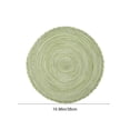 thumbnail image 3 of Kumdkd Round Woven Placemat, 14.96 Inch Green Polyester Washable Heat Resistant Table Mats, Non-Slip Dining Table Mats for Kitchen, Indoor Outdoor Use, 3 of 6