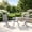 Gray-Gray, variant on Vicllax 5-Piece Outdoor Patio Dining Set, 41-Inch Round Outdoor Table with Umbrella Hole and 4 Swivel Patio Chairs, Outdoor Furniture for Backyard, Garden, Deck & Porch
