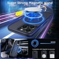 thumbnail image 3 of Magnetic Case for iPhone 16 Pro 6.3 inch with 360 Rotatable Ring Stand, Compatible with MagSafe Car Phone Mount, Cases Cover Phone Holder for Desk Meeting/Videos, 3 of 6