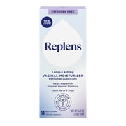 (2 pack) Replens Long Lasting Vaginal Moisturizer with Reusable Applicator, 14 Applications