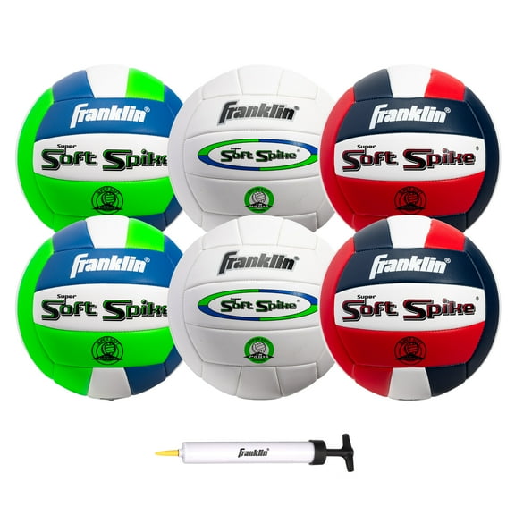 Franklin Sports Official Soft Spike Volleyball (1 or 6 Pack)