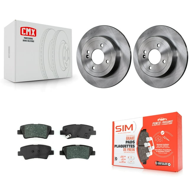 Transit Auto Rear Disc Brake Rotors and Semi-Metallic Pads Kit for Car Kia Rio Hyundai Accent K8S-102726