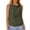 Army Green #016, variant on Tank Tops for Women Sleeveless Summer Shirts Athletic Loose Beach Workout Tops, Saffron L