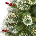 thumbnail image 6 of Nearly Natural 4ft. Frosted Swiss Pine Artificial Christmas Tree with 100 Clear LED Lights and Berries, 6 of 7
