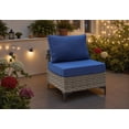 thumbnail image 5 of Ovios 7 Pieces Outdoor Patio Furniture Set PE Wicker Rattan Sofa Set with Solar Table, Navy Blue, 5 of 8