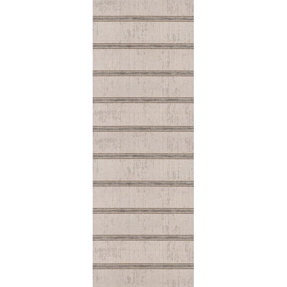 Rug Branch Modern Coastal Beige Brown Indoor/ Outdoor Runner Rug - 3x13