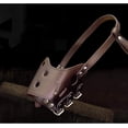 thumbnail image 3 of Adjustable Anti-Bite Muzzle - Size XL - Brown Leather Dog Muzzle - Breathable - For Biting and Barking, 3 of 4