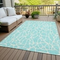 thumbnail image 6 of Addison Rugs Chantille Indoor/Outdoor Transitional Geometric Aqua Washable Rectangle Rug, 8' x 10', 6 of 6