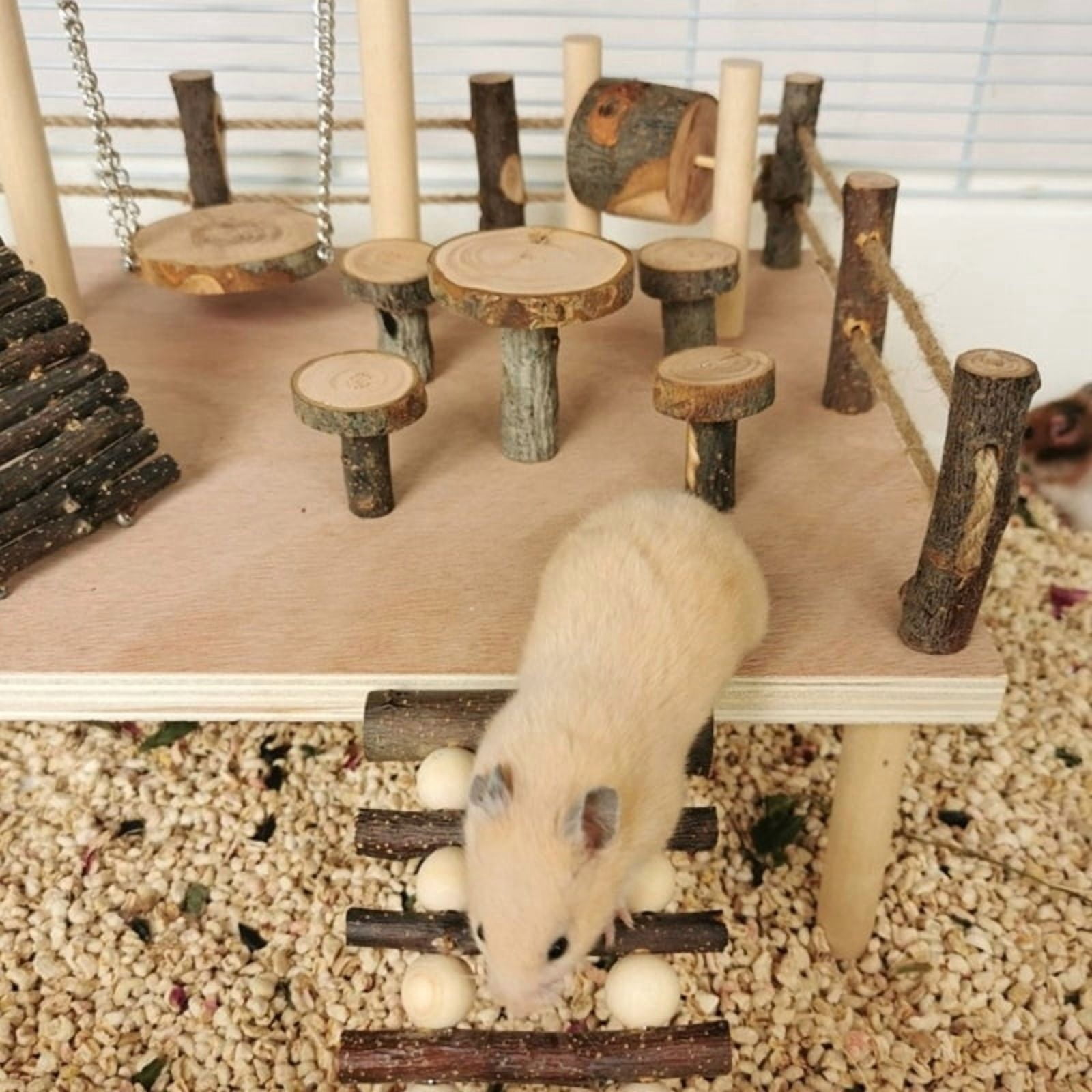 Platform Toy Expand Hamster Living Space Giving Them Room to Climb Explore Rest