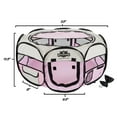 thumbnail image 3 of PETMAKER Portable Puppy Playpen with Mesh Windows and Zippered Roof (Pink), 3 of 6