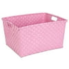 Whitmor Medium Woven Shelf Basket, Pink