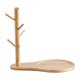 thumbnail image 1 of Bandeja De Almacenamiento Bandeja de almacenamiento de madera Artesanía Rama de árbol Organizador Estante Decoración (Gota de agua L), 1 of 7