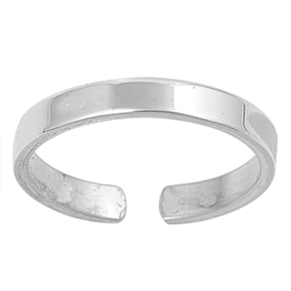 2.5mm Flat Band .925 Sterling Silver Toe Ring Jewelry Female Male