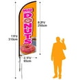 thumbnail image 3 of QSUM Mini Donuts Themed Swooper Flag, 11 FT Mini Donuts Signs Featehr Flag for Store Sales(ONLY FLAG), 3 of 5