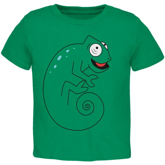 Chameleon Spiral Tail Toddler T Shirt Kelly Green 4T