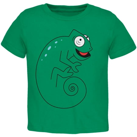 

Chameleon Spiral Tail Toddler T Shirt Kelly Green 3T