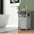 thumbnail image 4 of Costway Gabinete De Piso Para Baño, Organizador Independiente Con Una Sola Puerta, Estante Abierto, Dispositivo Antivuelco, Estilo Moderno Al Lado Del Gabinete Para Baño, Sala De Estar, Entrada, 4 of 5
