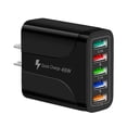 thumbnail image 3 of USB Wall Charger Power Charging Adapter USB Multiport Charger Black, 3 of 8